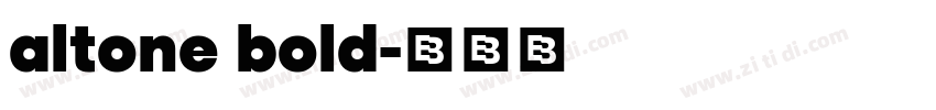 altone bold字体转换